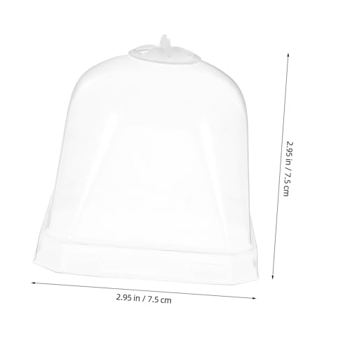 Toddmomy 10Pcs Transparent Greenhouse Dome Plant Cloche Covers - size: 7.50X7.50X7.50CM