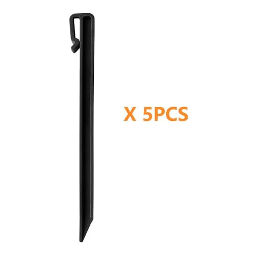 10FT Black Landscape Edging Coil Kit 4 Inch High with 5pcs 10-inch Spikes - style: 10FT Black