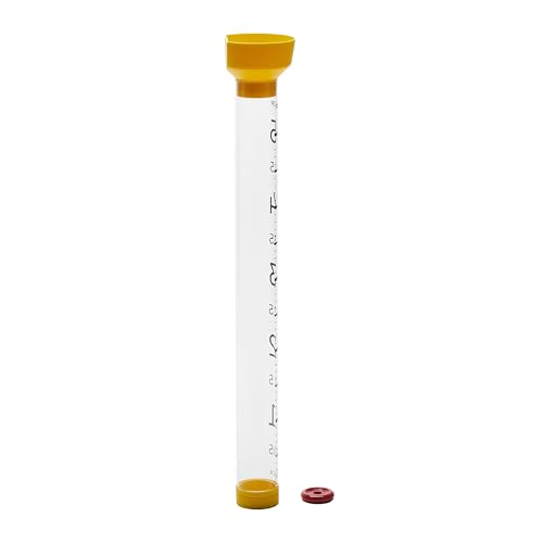 Taylor Jumbo JR Rain Gauge, Measure and Monitor Precipitation, Easy to Read for Backyard, Patio, Garden, and Lawn, 5-inch, Yellow