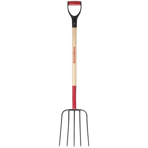 AMES Razor-Back 2827200 5 Tine Compost Fork, Forged, with Wood Handle