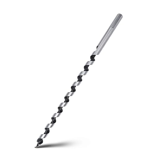 2 Pack 1/2 x 9 Auger Drill Bit for Wood,13x230mm Hex Shank Auger Bit - size: 1/2 in x 9 in