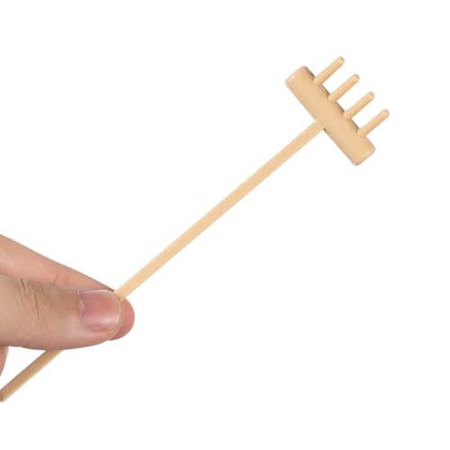 6pcs Mini Zen Garden Rake Tool, DIY Sand Zen Garden Tools for Office, Elegant Zen Garden Tools, Meditation Rock Sand Garden Accessories(Black)