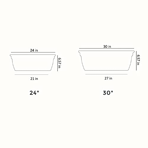 The HC Companies 30" Eclipse Plastic Window Box 7.76"x29.98"x6.57" Plastic Eclipse in Warm Gray Color - color: Warm Gray, size: 30"