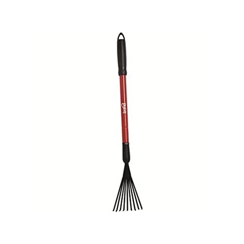 Bond Manufacturing LH013 Fan Rake with Telescopic Handle & Non-Slip Grip, Red