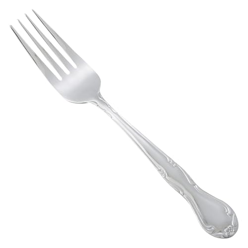 Winco 12-Piece Elegance Mirror Finish Dinner Fork Set, 18-0 Stainless Steel