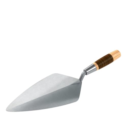 Bon 72-575 Brick Trowel Keystone Forged 12-inch Narrow London Leather Handle - size: 12-inch, style: Leather Handle