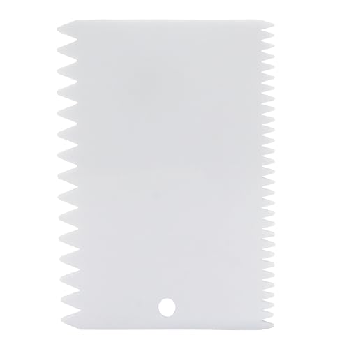 Bonsicoky 2 PCS Plastic Trowel Notched Glue Spreader, 0.4" + 0.2" Tooth - size: 0.4" + 0.2" Tooth