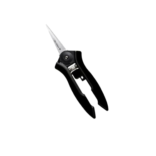 » The Artisan » 6-Inch Plant Pruning Shears with Comfort Grip and Straight-Tip Bypass Blades » Stainless Steel » Black/Grey