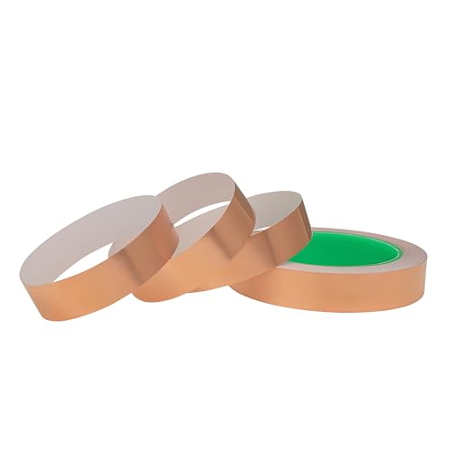 Copper Tape with Double Conductive Adhesive Copper Foil Tape for Guitar and EMI Shielding, Paper Circuits, Crafts, Electrical Repairs, Grounding (3/4 Inch x 66 Feet) - size: 3/4 in x 66ft