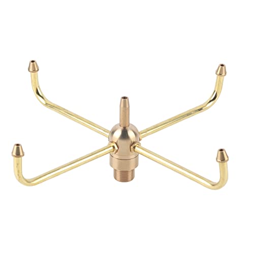 Rotating Fountain Nozzles Fountain Nozzle G1/2 Female Thread Fountain Nozzle Heads G3/4 Male Thread 4 Arm Rotate Brass Spray Head Sprinkler for Garden Pond