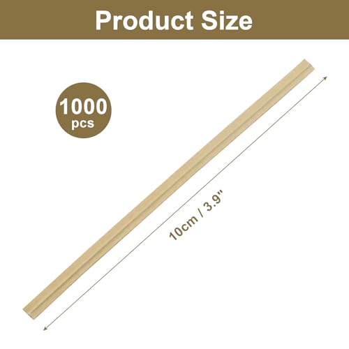 1000Pcs 4 Inch Kraft Paper Twist Ties - color: Kraft Paper, size: 4"