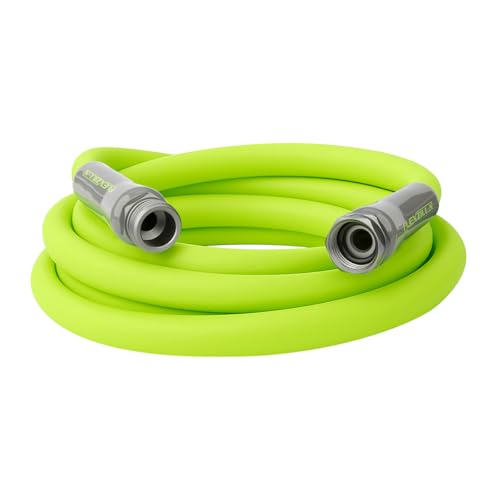 Flexzilla Garden Lead-in Hose 5/8 in. x 10 ft., Lightweight All-Weather Water Hose, Durable and Flexible, Leak-Free Connections - color: Chartreuse, size: 10ft, style: Standard Grip