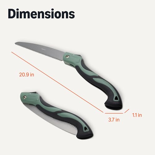 Amazon Basics Pruning Saw with 3-Sided Teeth, 10" Folding Blade, Hand Saws for Tree Trimming and Wood Cutting - style: Pruning Saw