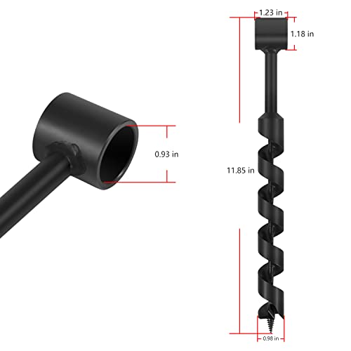 Bushcraft Gear Hand Auger Drill, 1 X 12'' Scotch Eye Wood Auger Drill Bit