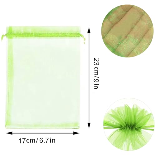 30 Pcs 6.7''×9'' Drawstring Fruit Netting Bags, Reusable Garden Netting Bags, Medium Fruit Protection Bags, Fruit Cover Mesh Bag for Fruit Trees Vegetable Floral - size: 6.7''×9''