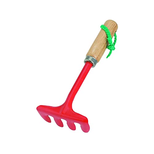 Rugg Kids Garden Hand Hoe, Mini Digging Tool with Wooden Handle, Gardening Tool for Children, Red - color: Hand Hoe