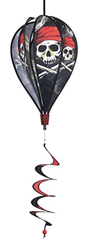 In the Breeze Pirate Hot Air Balloon Wind Spinner,11" W x 17" H, 26" Tail,1039 - color: Pirate
