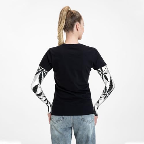 Marijuana Arm Sleeves Cannabis Weed Gardening Sleeves for Women Men - color: Marijuana 066