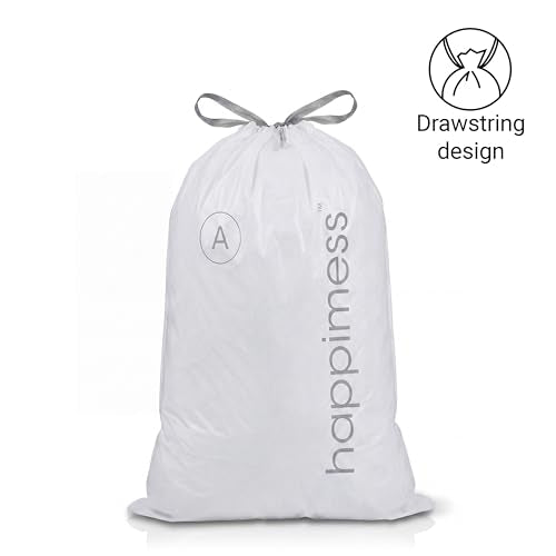 happimess 20-Count Unscented 8 Gal Drawstring Trash Bags, Clear - color: Clear, size: 20 Count (Pack of 1)