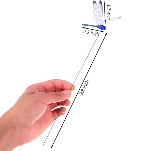 24 Pieces Dragonfly Garden Stakes 3D Dragonfly Garden Decor