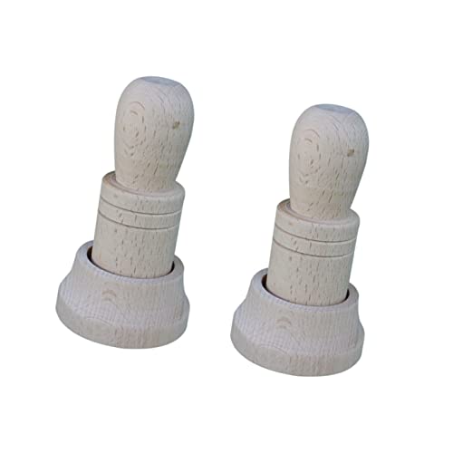 HOMSFOU Wooden Paper Pot Maker Set 2 pcs Seed Pot Maker for Nursery Seedlings Newspaper Tool for Gardening Compact Paper Making Tool for Plant Starter