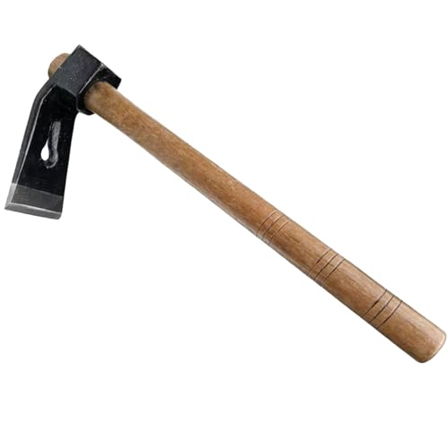Garden Hoe, Short Handled Hoe, Heavy Small Hoe, Sharp, Used for Cultivation, Excavation, loosening Soil, Digging Trenches, Small Garden Hoe. (Heavy Duty Small Hoe) - color: Heavy duty small hoe