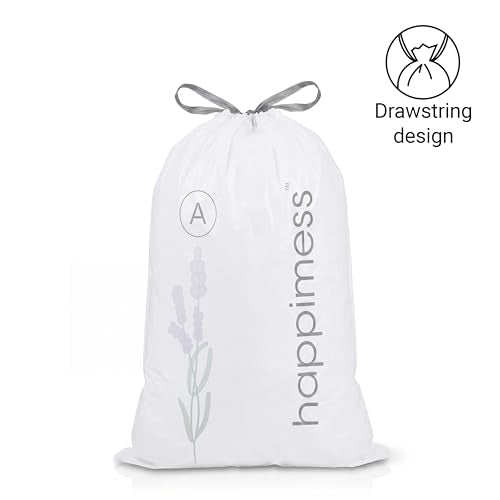 happimess 20-Count Lavender 8 Gal Drawstring Trash Bags, White, Pack of 3 - color: White (Lavender Scented), size: 60 Count (Pack of 1)