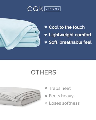 Cooling Blanket for Hot Sleepers - Cold Blanket Queen - Light Blue, 90 x 90 - color: 06 - Baby Blue, size: Full / Queen (90" x 90")