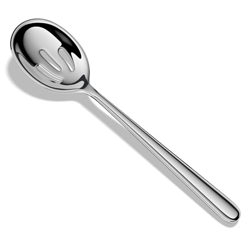 Slotted Serving Spoon,Forged 18/10 Stainless Stainless,Set of 4 - style: Slotted Spoons