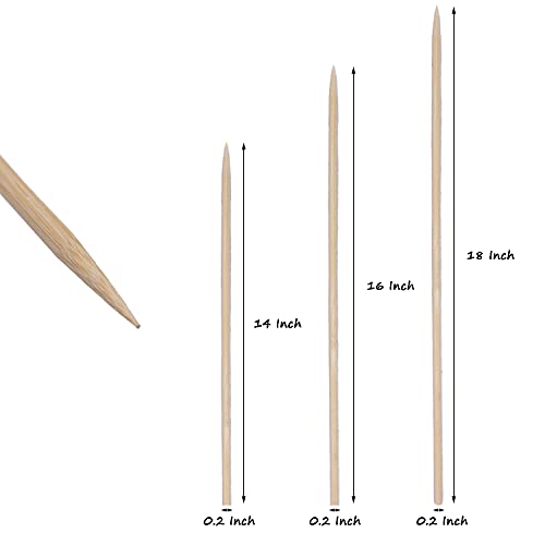 Bamboo Plant Stakes25Pack,HAINANSTRY 18Inch Plant Supports With25Green Ties - color: Burlywood, size: 18 Inch 25Pack