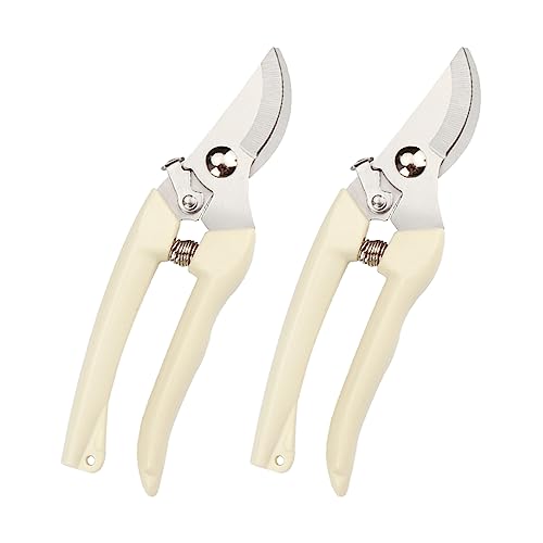 Garden Scissors for Plant, Tip Pruning Shears for Cutting Flowers, Trimming Plants, Bonsai and Fruits Picking (2 PC Bypass Blade Pruner) - style: 2 PC
