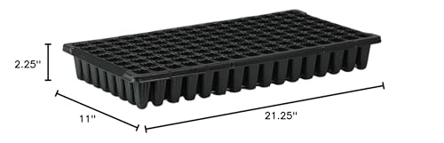 Bootstrap Farmer 128 Cell Seed Starting Tray Extra Thick Black 30 Trays - size: 30 Cell Trays