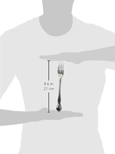 Winco 8" Chantelle Stainless Steel Table Forks (Set of 12)