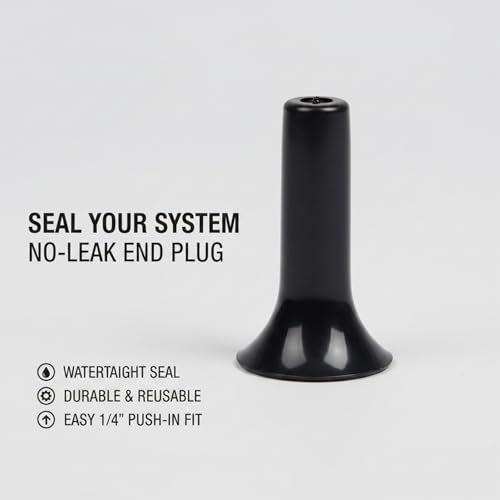 1/4 Inch Drip Irrigation System End Closure Parts, Quick Connect End Plugs Compatible with Tee Connectors, Water‑Saving Irrigation Accessories - size: 30PC-9