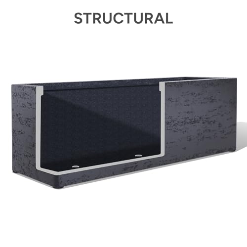 42" Large Rectangular Planter - Handmade Fiberglass Composite - color: Charcoal Gray, size: Large