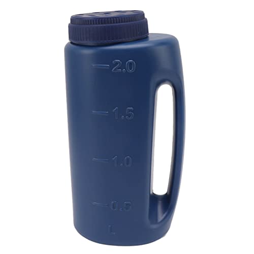 Hand Fertiliser Shaker, Hand-Held Grass Seed Shaker, For Spreading Salt and Juice Pot (Blue) - color: blue