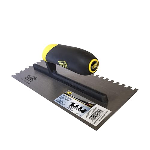 MD Building Premium Square Notch Trowel, 1/4in x 1/4in x 1/4in - size: 1/4 in x 1/4 in x 1/4 in