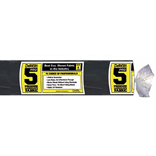 DeWitt Pro-5 Weed Barrier Fabric 5 oz, 3 x 250 Feet – Heavy-Duty - size: 1 Pack, style: 3' x 250'