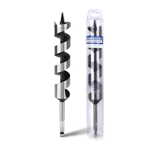 1-1/4" X 9.84" Auger Bit for Wood, 32x250mm Hex Long Auger Drill - size: 1-1/4" (32mm)diameter, style: 9.84 inch / 250mm Length