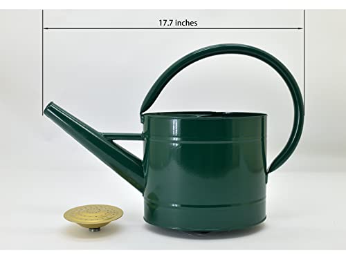1.3 Gallon Jade Green Metal Watering Can, Removable Spout - color: Green, size: 1.3 Gallon