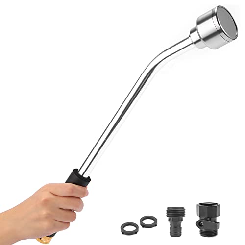 18-inch Soft Rain Watering Wand with Shut Off Valve, Lightweight and Durable Metal Gentle Watering Wand Perfect for Hanging Baskets, Planters, Garden, Shrubs and Seedbed - color: 2000 Holes per Inch