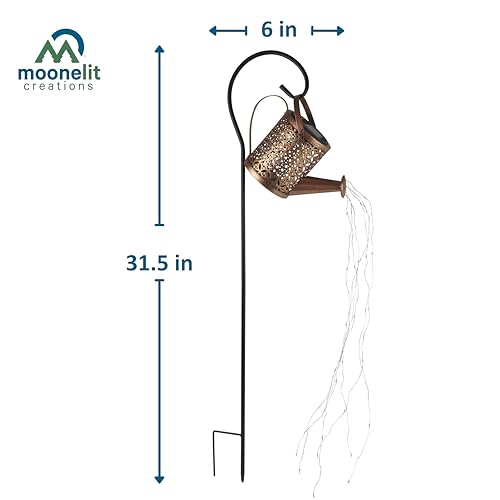 MCSSWC Solar Watering Can Landscape LED Light, Outdoor Waterproof Solar Garden Lawn Patio Yard Pathway Décor Gift and Present with Shepherd Hook - style: Watering Can