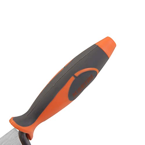 KSEIBI 281440 Narrow Bucket Brick Trowel Rubber Handle Square Tip Bricklaying Trowel (7inch-180mm) - size: 7inch-180mm