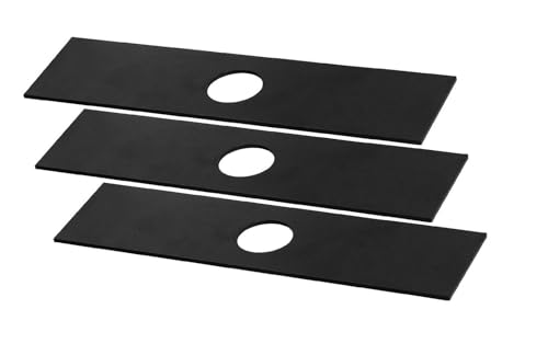 Fits Poulan Pro Stick Edger - 8", Thickness: 0,125" Heavy Duty Standart Edger Blade, 2" Width, Center Hole: 1" – Replacement for 952711625 Powder-Coated Black for Rust Protection. 3-Pack.