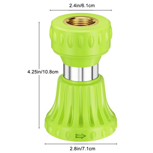 HOSUN Fireman Hose Nozzle, Adjustable Garden Hose Sprayer, Green - color: Green
