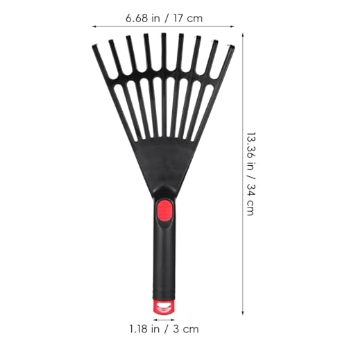 BESPORTBLE 2-Pack Small Hand Rakes - Lightweight Plastic Garden Rakes for Raised Garden Bed, Leaves, Lawns & Tight Spaces, Easy-Grip Ergonomic Handle (No Rust/Bend)