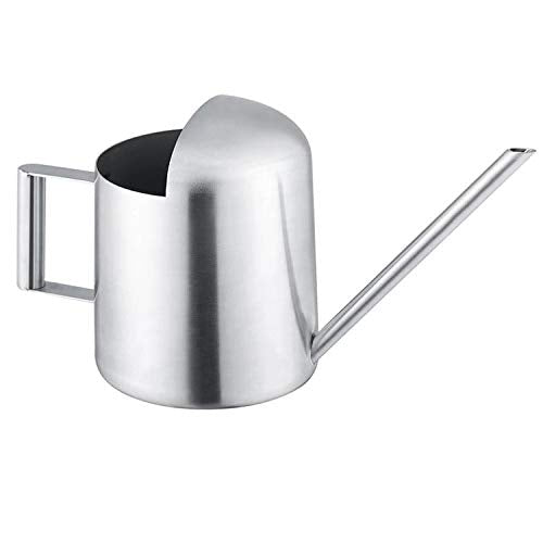 Mini Watering Can, 10oz/300ml Stainless Steel Long Spout Small Watering Can for Indoor Plants Succulents, Herbs (Silver) - color: Silver