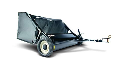 Agri-Fab 42 In Tow-Behind Lawn Sweeper with 12 Cu Ft Hopper Bag, Adjustable Brush Height and Easy Dump Rope - style: 42" Tow-Behind Lawn Sweeper