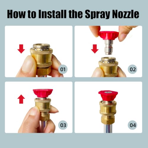 Hydro Jet Hose Nozzle, High Pressure Water Nozzle for 3/4" Garden Hose - color: Blue