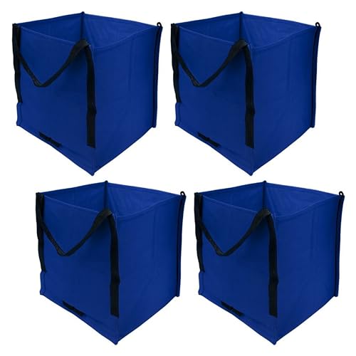 DURASACK Heavy Duty Storage Tote Bag 22-Gallon, Blue, Pack of 4 - color: Blue, size: Pack of 4